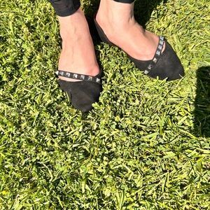 Torrid Black and Silver Studded Flats
